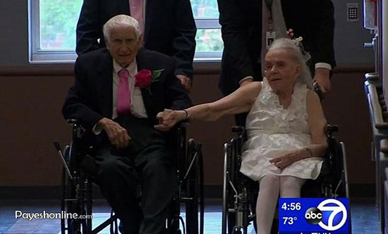 عروسی دوباره زوجی بعد از 75 سال زندگی